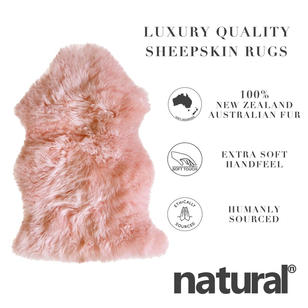 Zealand Sheepskin Rug 2x3 Single Natural Indoor Decor Soft Plush Image 4