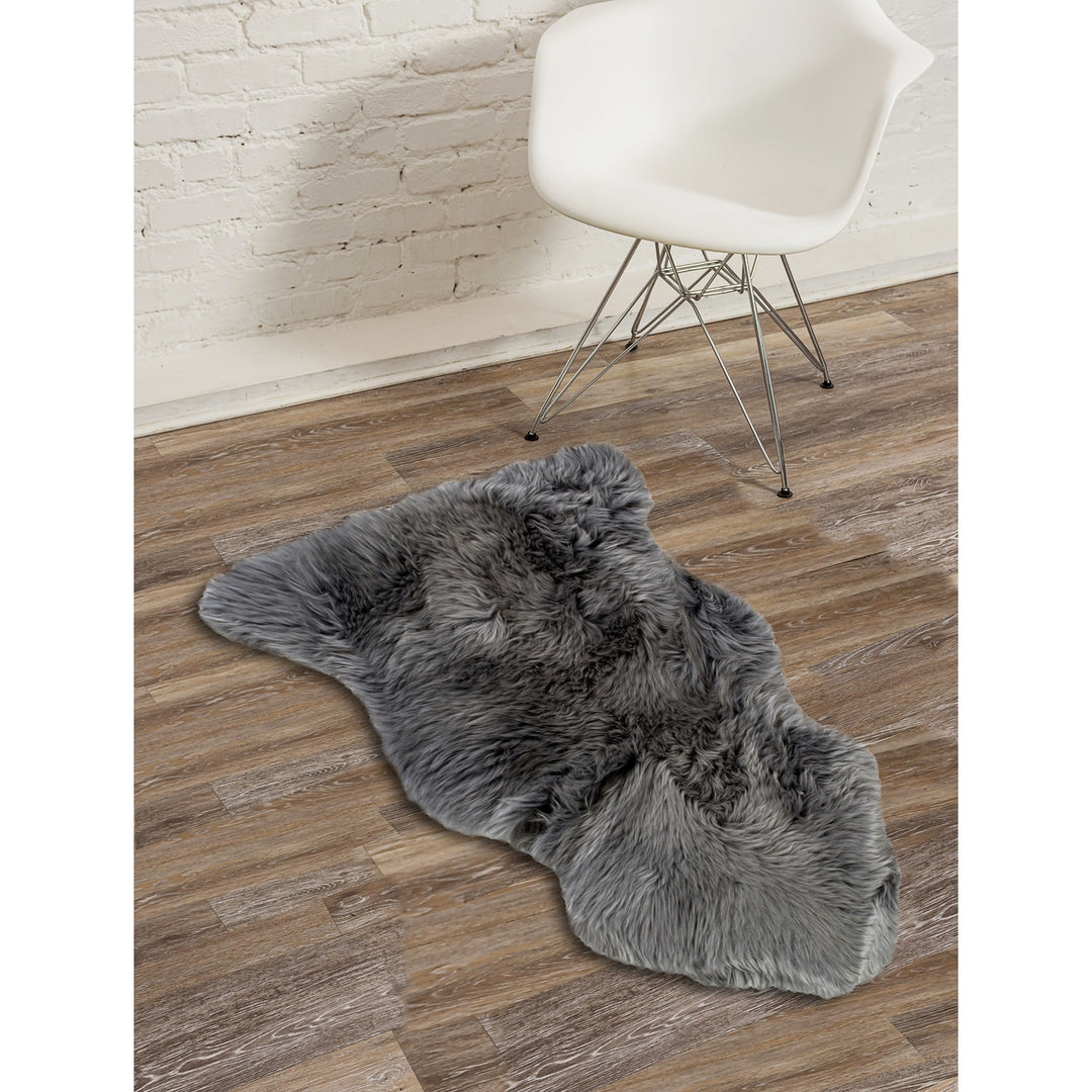 Zealand Sheepskin Rug 2x3 Natural Single Plush Hypoallergenic Image 6