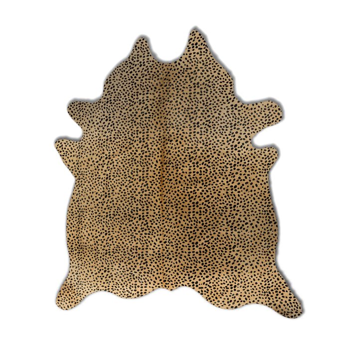 Togo Cowhide Rug Cheetah Natural Brown 6x7 Foot Area Rug 1 Piece Image 1