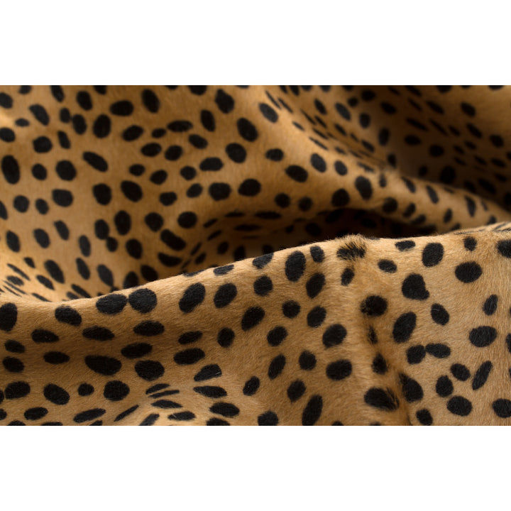 Togo Cowhide Rug Cheetah Natural Brown 6x7 Foot Area Rug 1 Piece Image 2