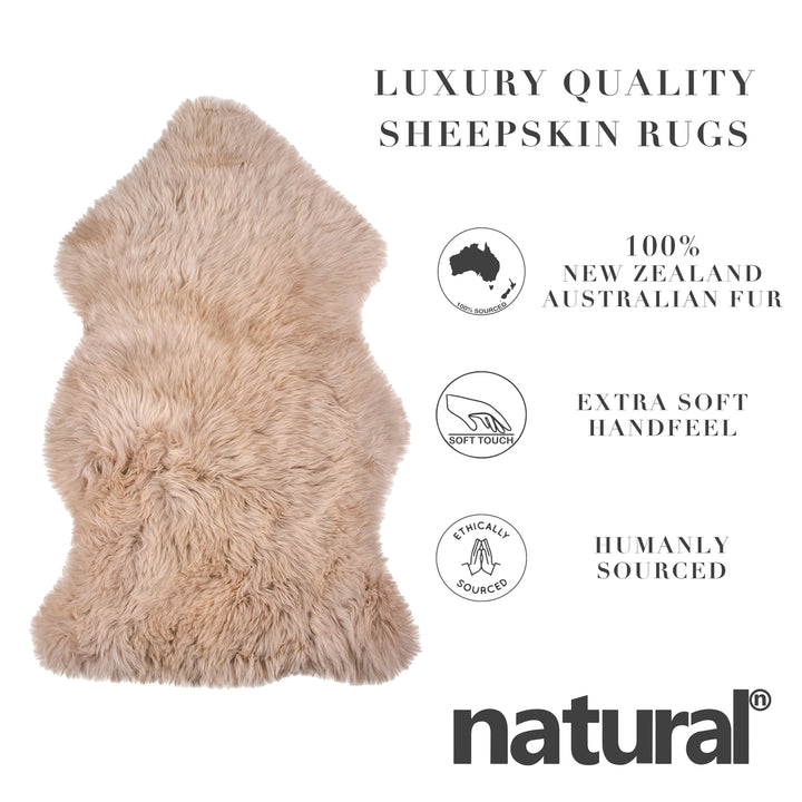 Zealand Sheepskin Rug 2x3 Single Natural Indoor Decor Soft Plush Image 9