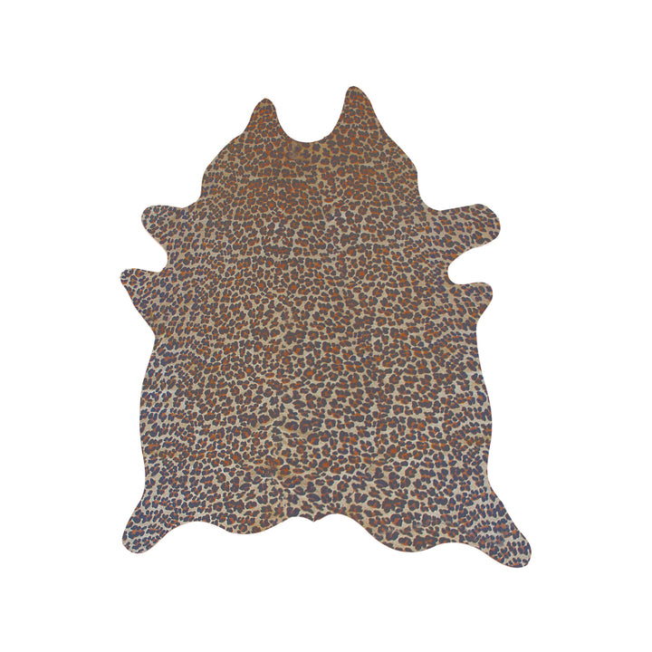 Togo Cowhide Rug Cheetah Natural Brown 6x7 Foot Area Rug 1 Piece Image 5