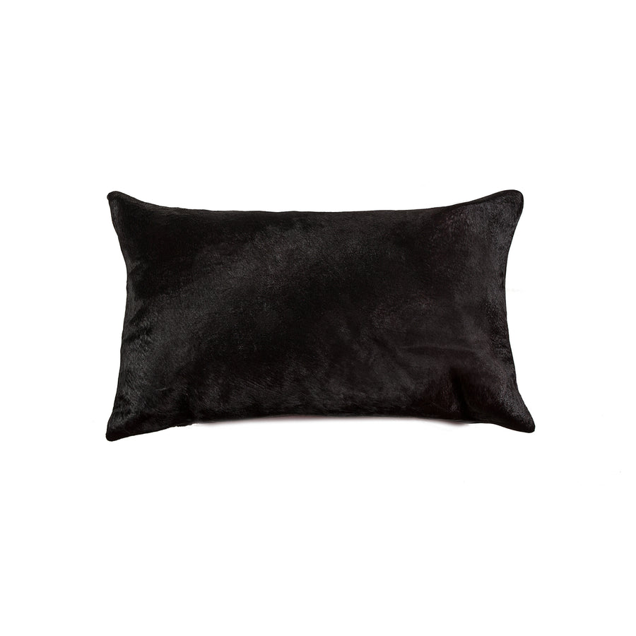 Torino Cowhide Pillow Black 12x20 Natural 1-Piece Decorative Pillow Image 1