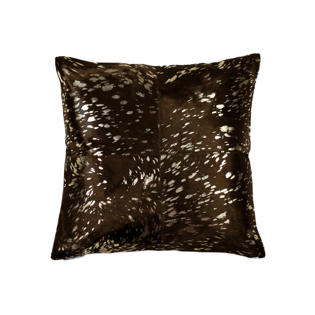 Torino Cowhide Pillow 12x20 Chocolate Natural 1 Piece Decorative Pillow Image 6