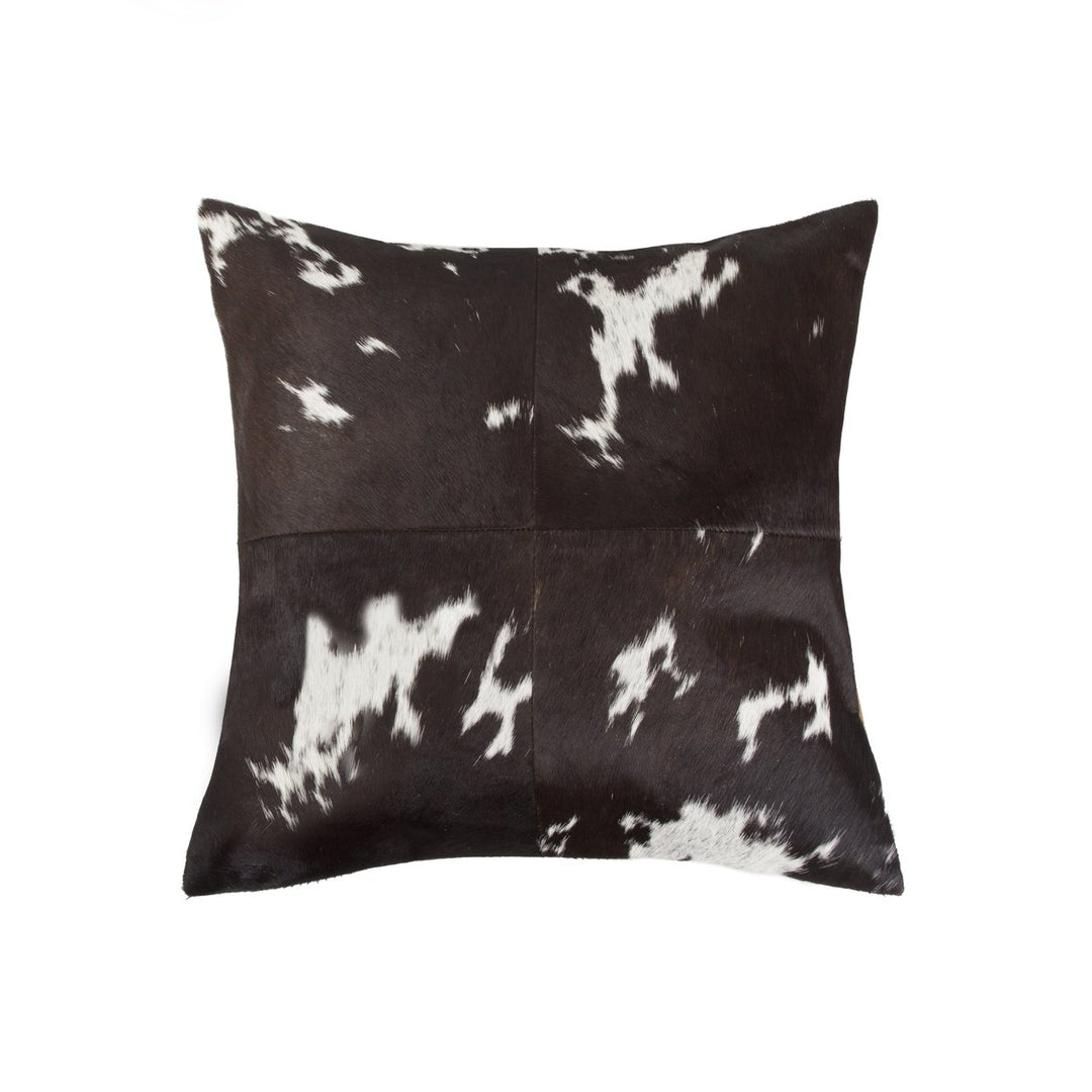 Torino Cowhide Pillow 12x20 Chocolate Natural 1 Piece Decorative Pillow Image 1