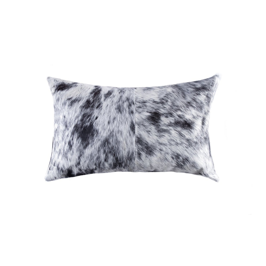 Torino Cowhide Pillow Black and White 12x20 Natural 1 Piece Image 1