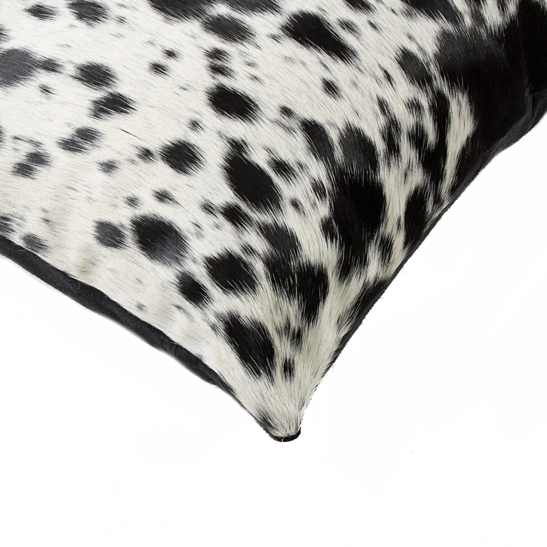 Torino Cowhide Pillow Black and White 12x20 Natural 1 Piece Image 4