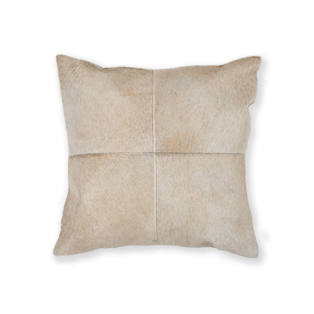 Natural Torino Cowhide Pillow 12x20 Inch Real Leather Accent Pillow Image 6