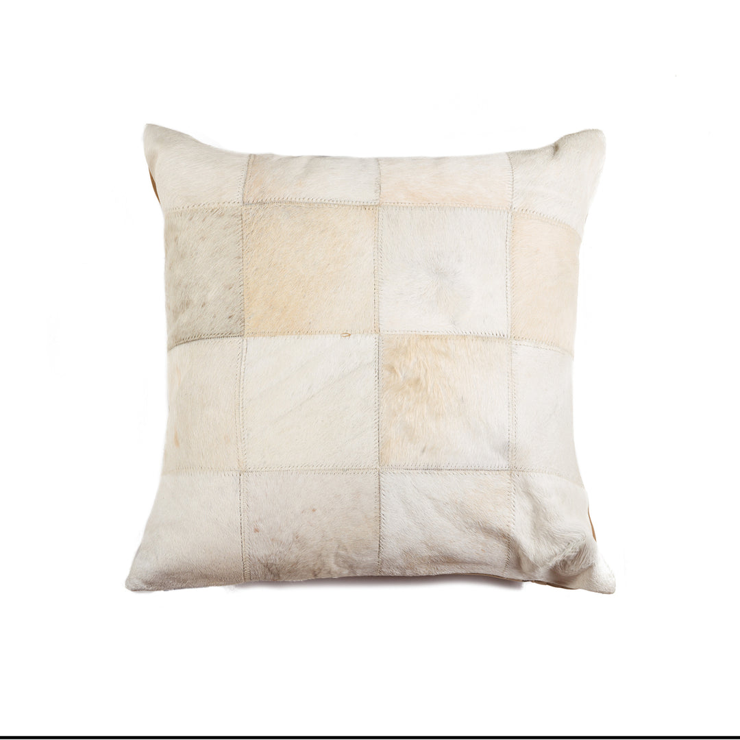 Natural Torino Cowhide Pillow 12x20 Inch Real Leather Accent Pillow Image 9