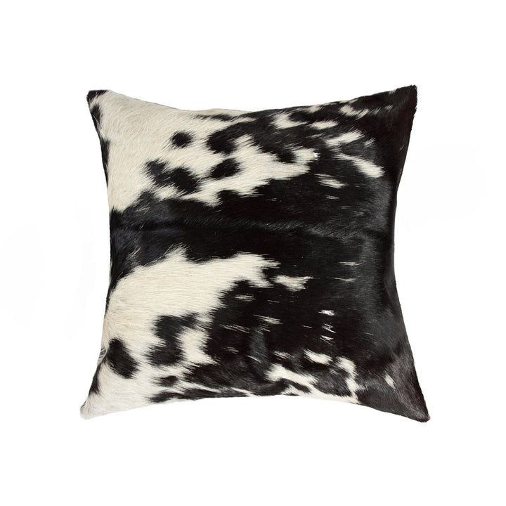 Torino Cowhide Pillow 12x20 Black and White Natural 1 Piece Image 1