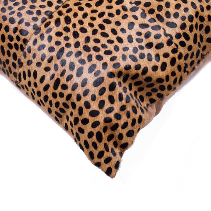 Torino Quattro Cowhide Pillow 18x18 Cheetah Natural 1 Piece Image 2