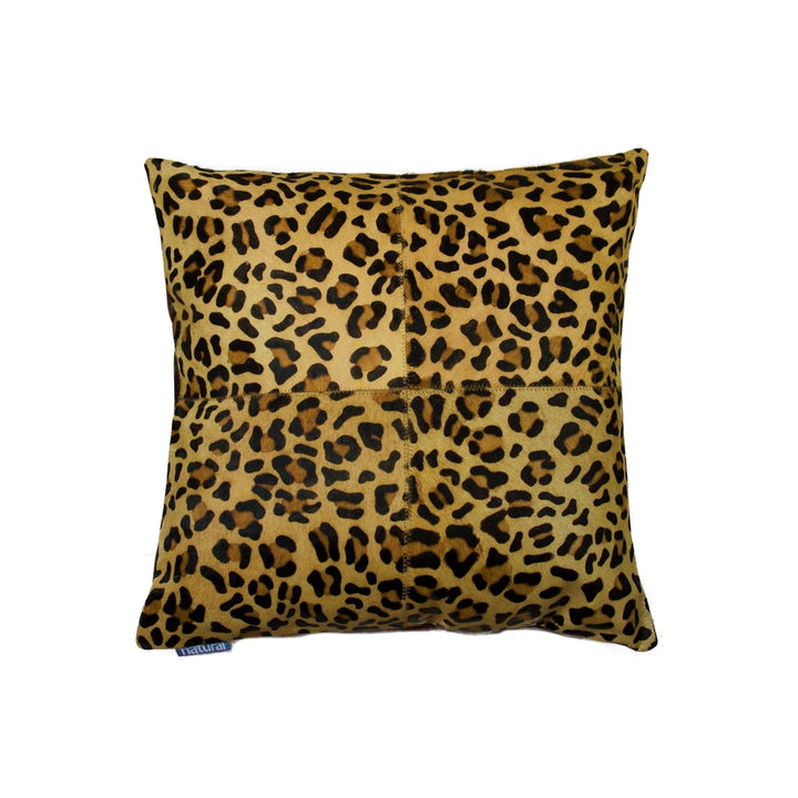 Torino Quattro Cowhide Pillow 18x18 Cheetah Natural 1 Piece Image 4