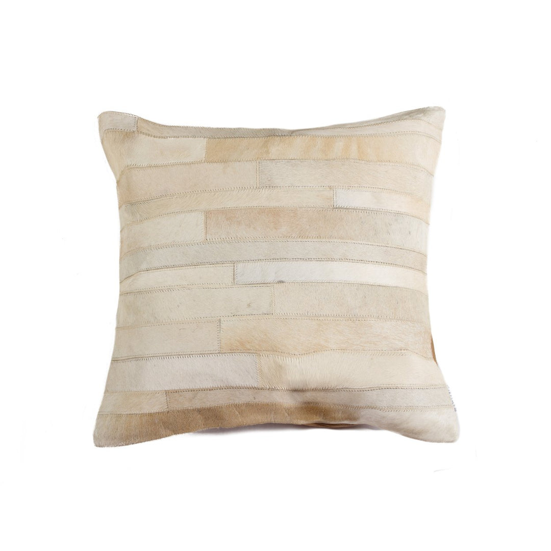 Natural  Torino Madrid Cowhide Pillow  1-Piece  18"x18"  1 Image 1