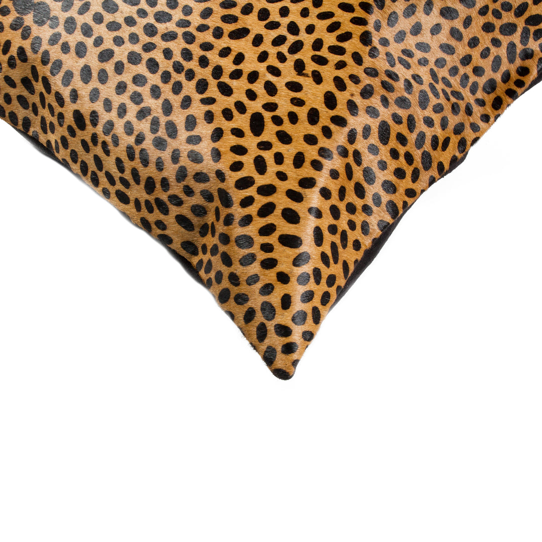 Natural Cowhide Pillow 12x20 Inches Cheetah Torino Togo Design Image 4