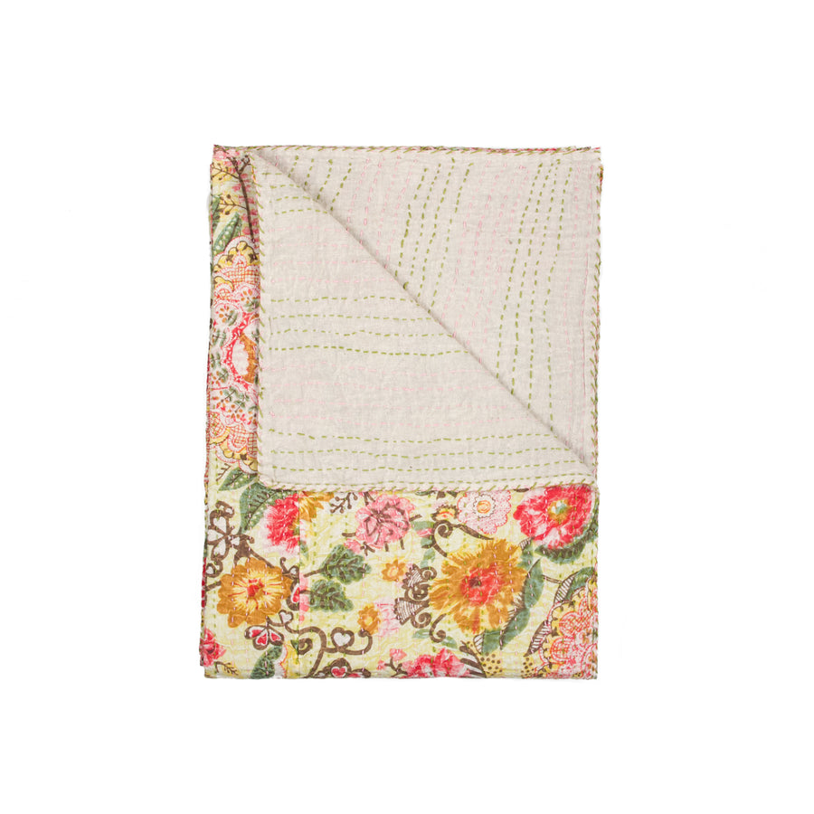 Taj Hotel Home Decor Kantha Cotton Throw | 1-Piece | 50"x70" | 3 Image 1