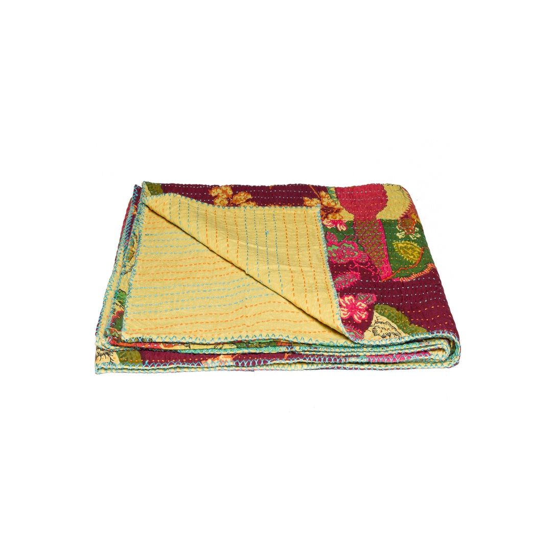 Taj Hotel Home Decor Kantha Cotton Throw | 1-Piece | 50"x70" | 2 Image 1