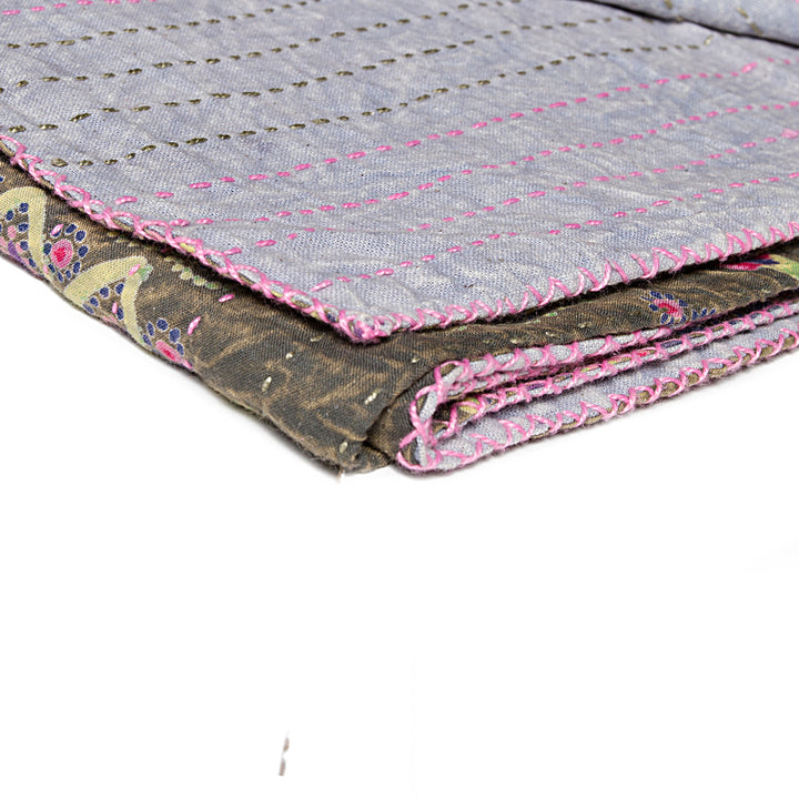 Taj Hotel Home Decor Kantha Cotton Throw | 1-Piece | 50"x70" | 3 Image 4