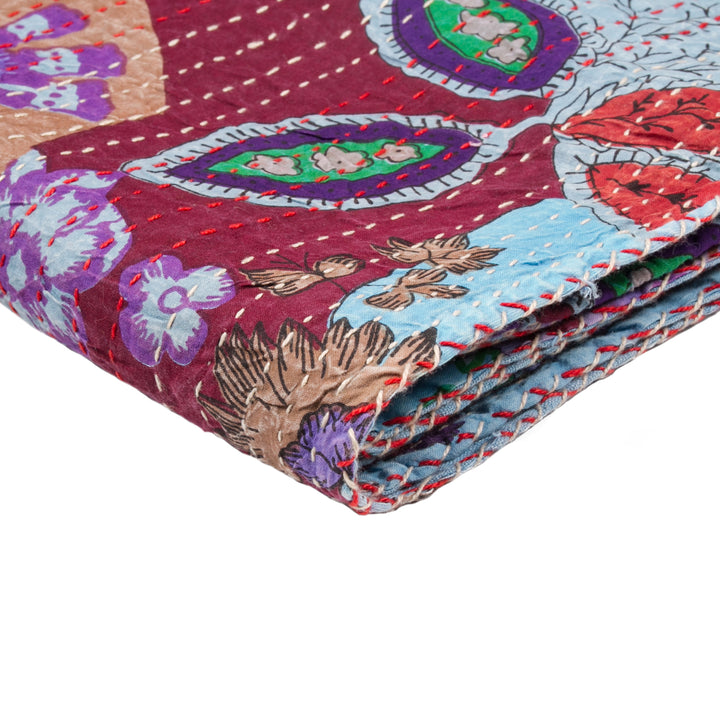 Taj Hotel Home Decor Kantha Cotton Throw | 1-Piece | 50"x70" | 10 Image 2