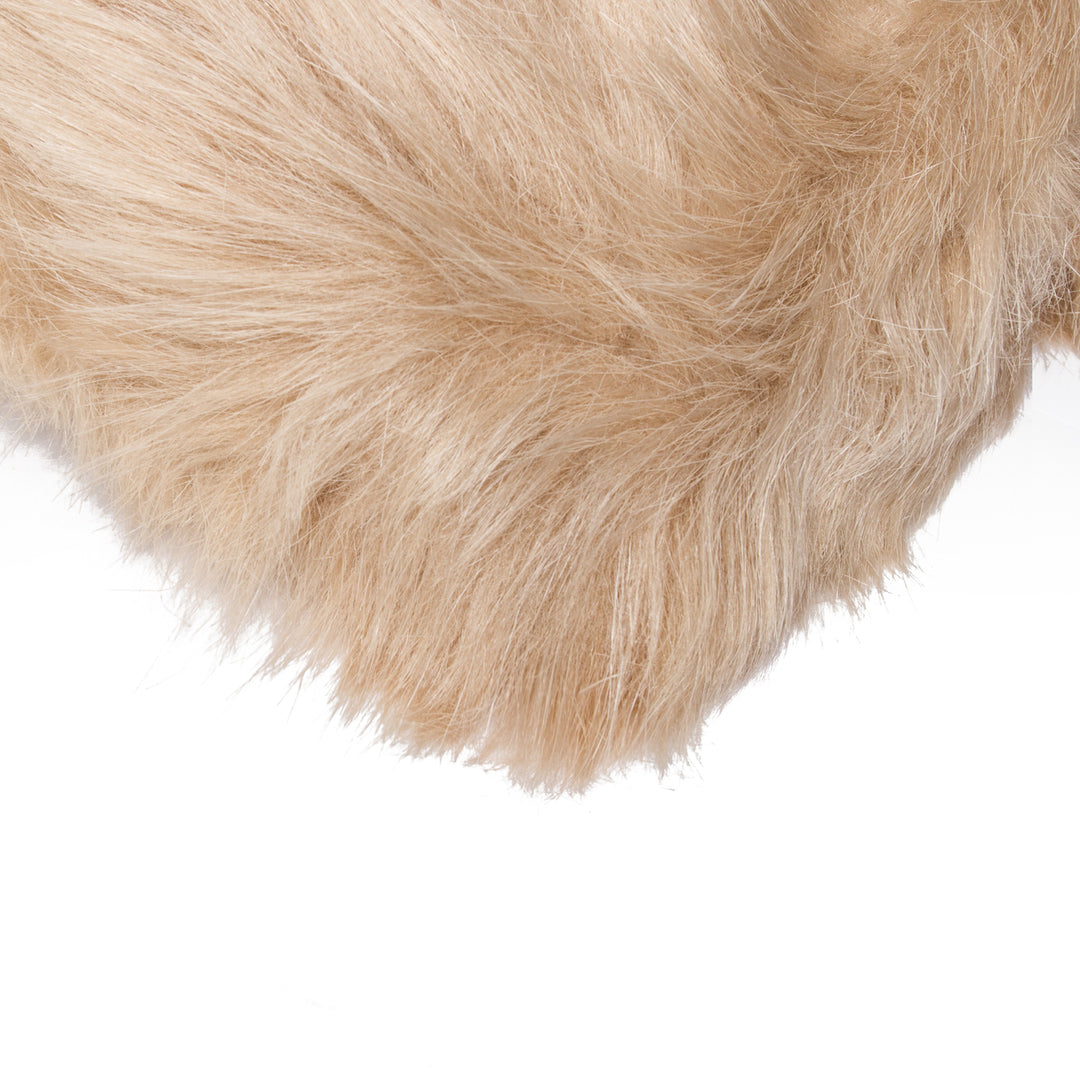 Luxe Hudson Faux Sheepskin Rug 3x5 Off White Plush Throw Image 8