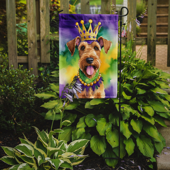 Airedale Terrier King of Mardi Gras Garden Flag Image 2