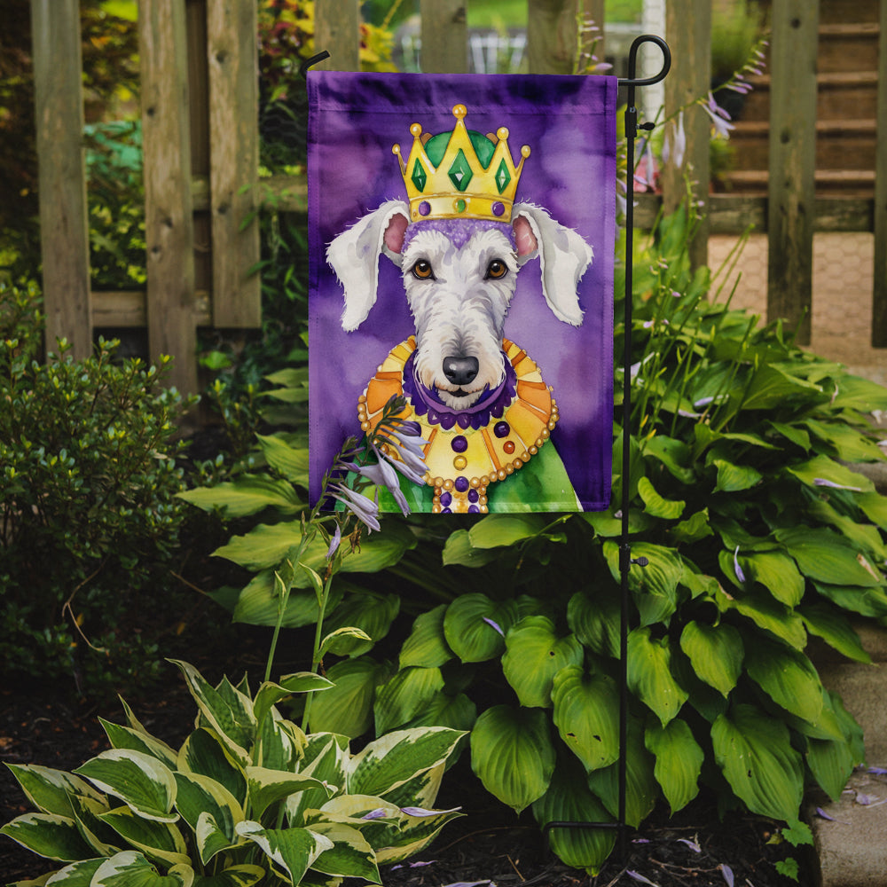 Bedlington Terrier King of Mardi Gras Garden Flag Image 2