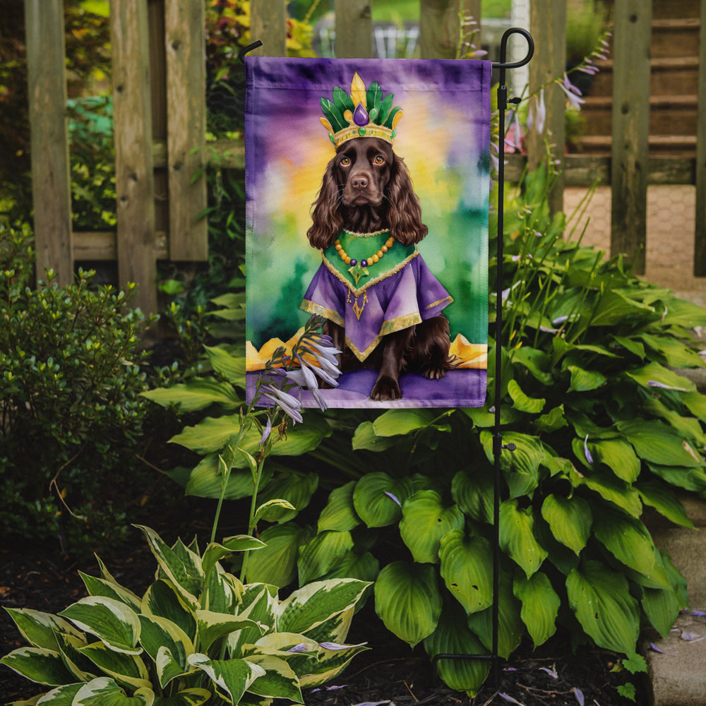 Boykin Spaniel King of Mardi Gras Garden Flag Image 2