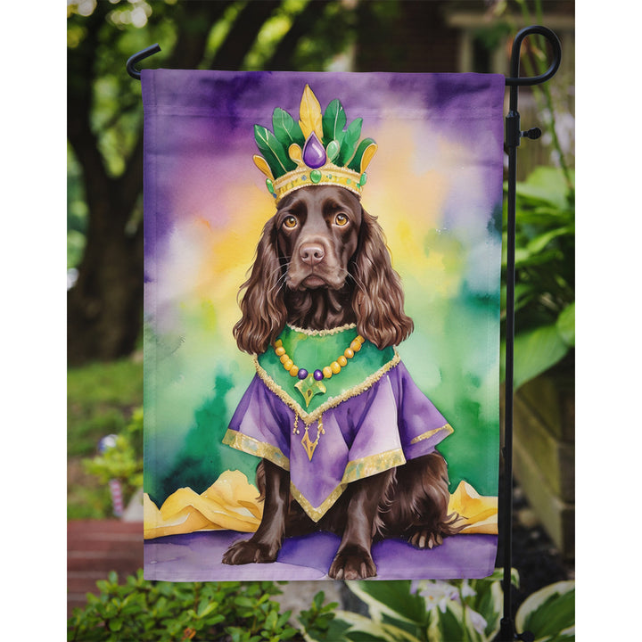 Boykin Spaniel King of Mardi Gras Garden Flag Image 3