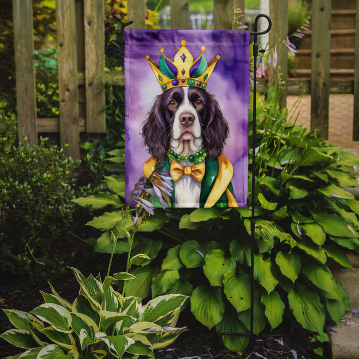 English Springer Spaniel King of Mardi Gras Garden Flag Image 2