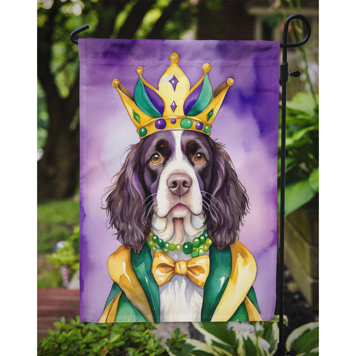 English Springer Spaniel King of Mardi Gras Garden Flag Image 3