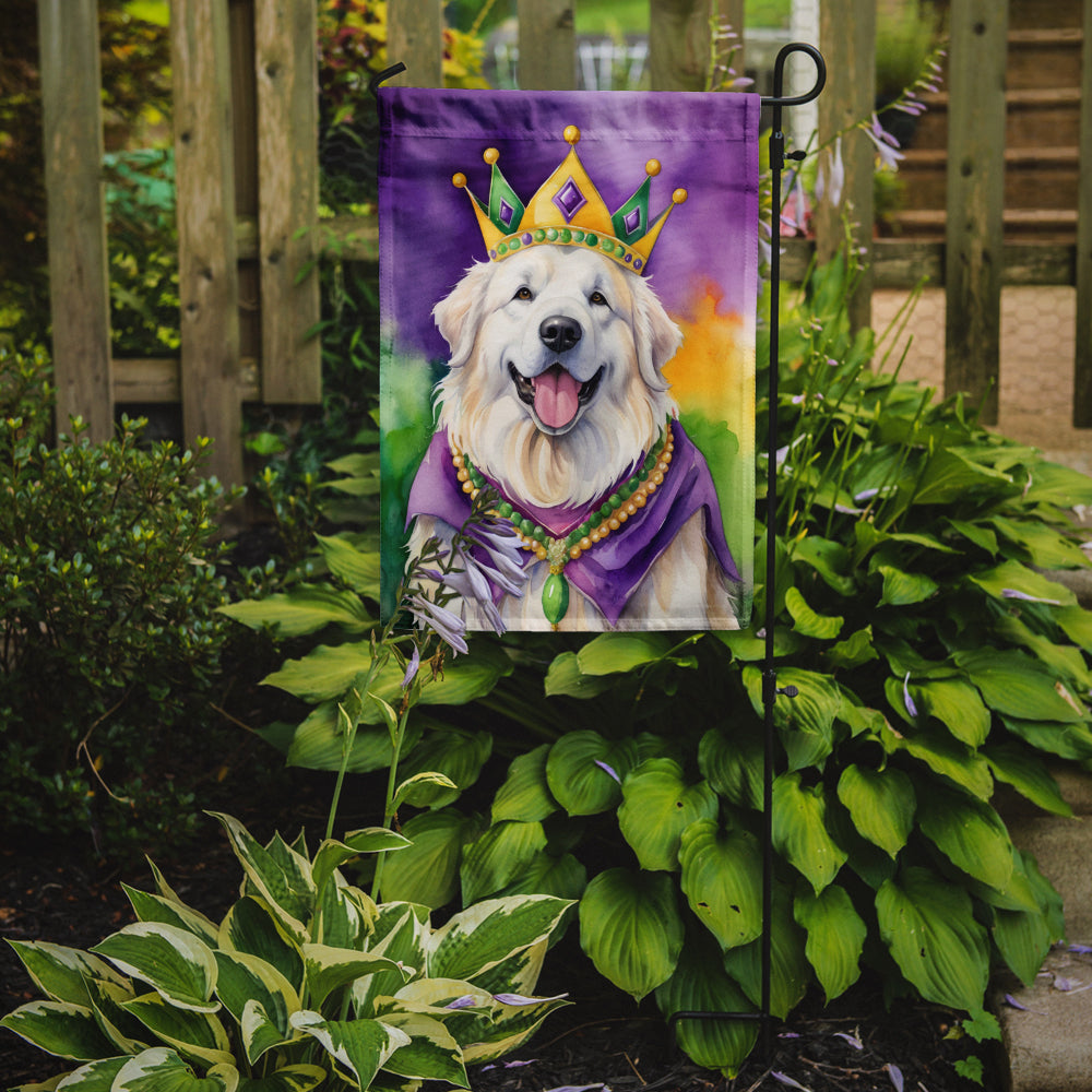 Great Pyrenees King of Mardi Gras Garden Flag Image 2