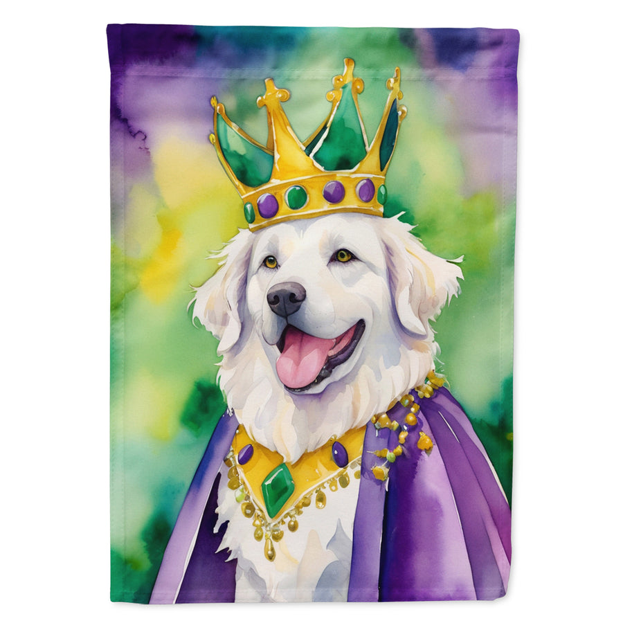 Kuvasz King of Mardi Gras Garden Flag Image 1