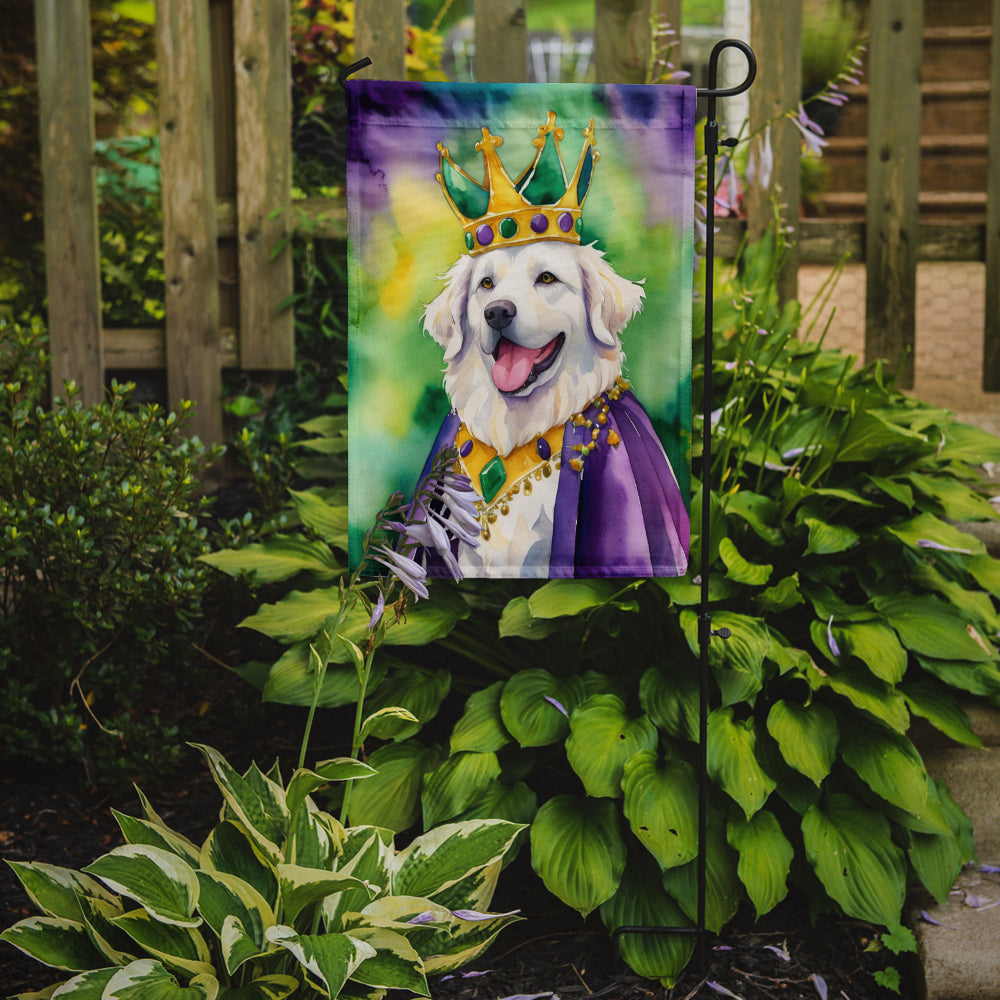 Kuvasz King of Mardi Gras Garden Flag Image 2