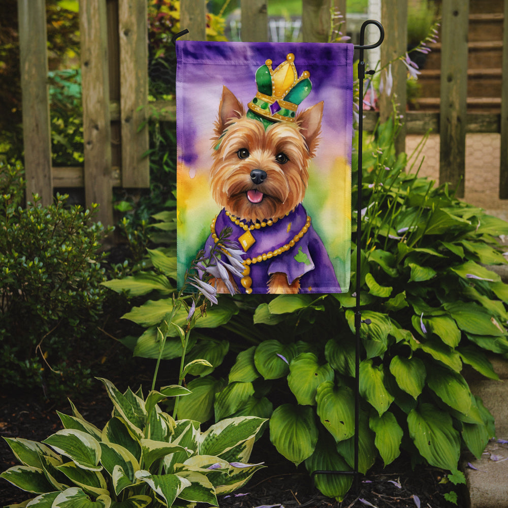 Norwich Terrier King of Mardi Gras Garden Flag Image 2