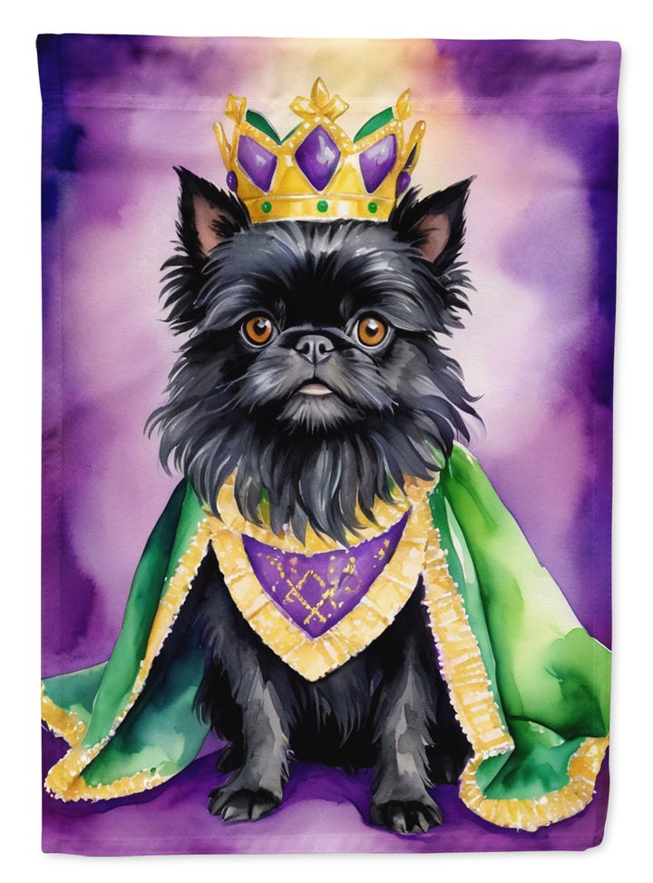 Affenpinscher King of Mardi Gras House Flag Image 1