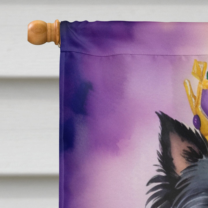 Affenpinscher King of Mardi Gras House Flag Image 3