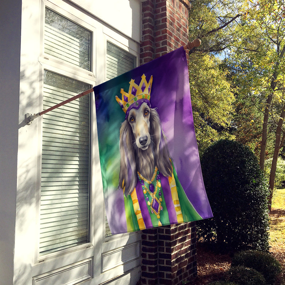 Afghan Hound King of Mardi Gras House Flag Image 2