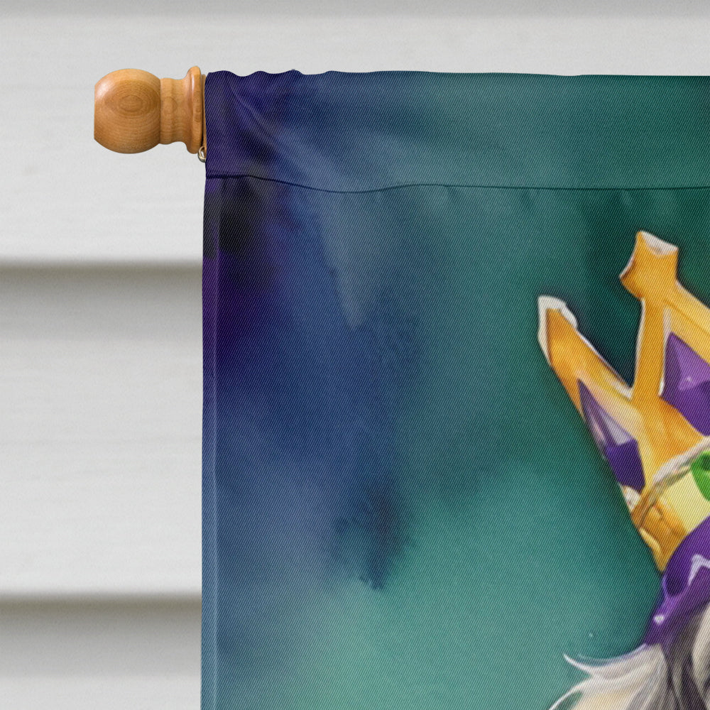 Afghan Hound King of Mardi Gras House Flag Image 3