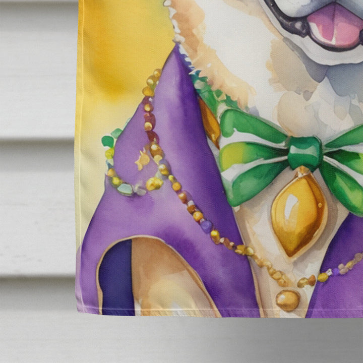 Akita King of Mardi Gras House Flag Image 4