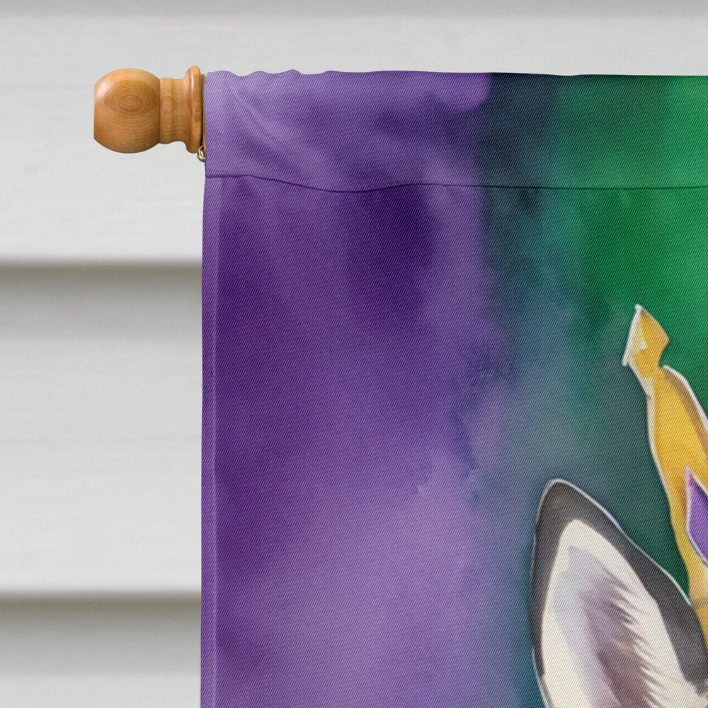 Alaskan Malamute King of Mardi Gras House Flag Image 3