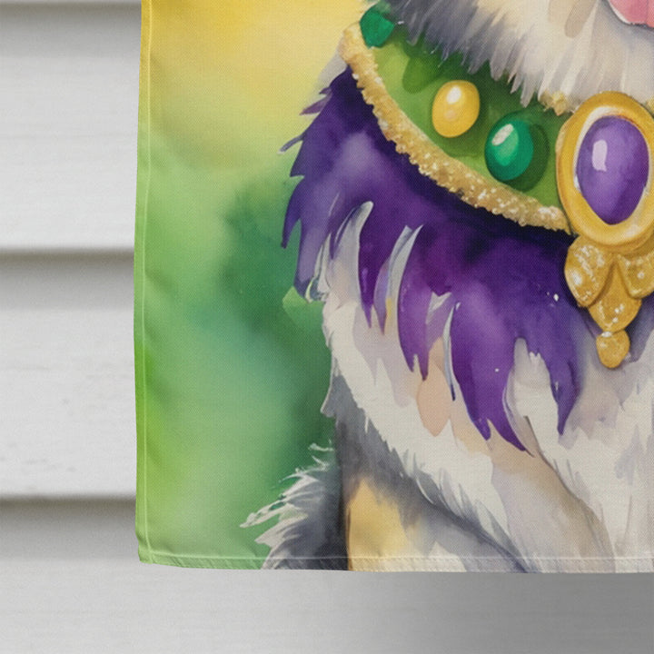 Alaskan Malamute King of Mardi Gras House Flag Image 4