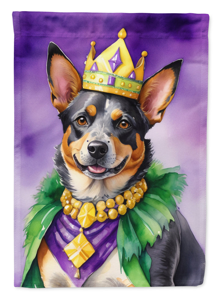 Australian Cattle Dog King of Mardi Gras House Flag Image 1