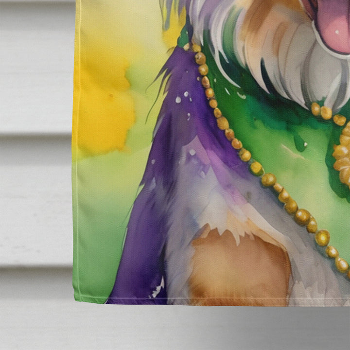 Australian Shepherd King of Mardi Gras House Flag Image 4