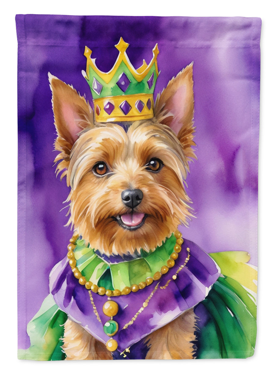 Australian Terrier King of Mardi Gras House Flag Image 1