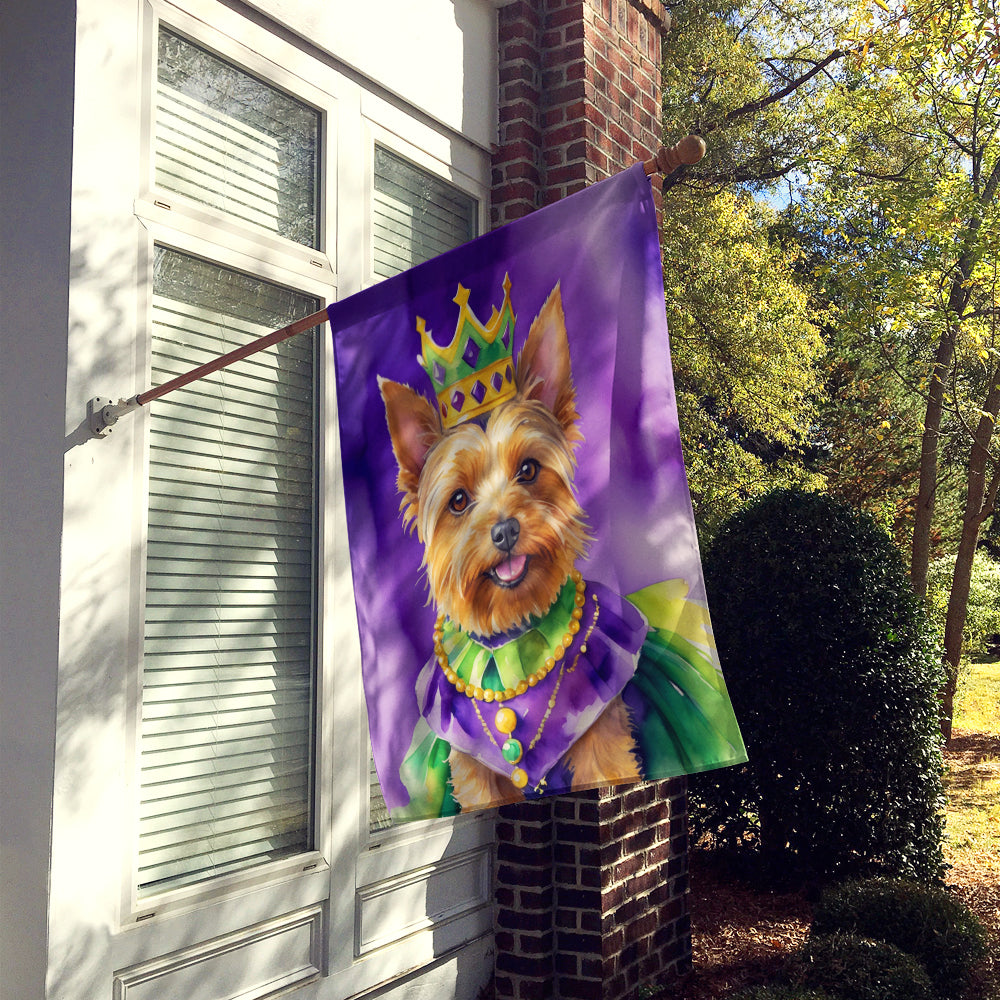 Australian Terrier King of Mardi Gras House Flag Image 2