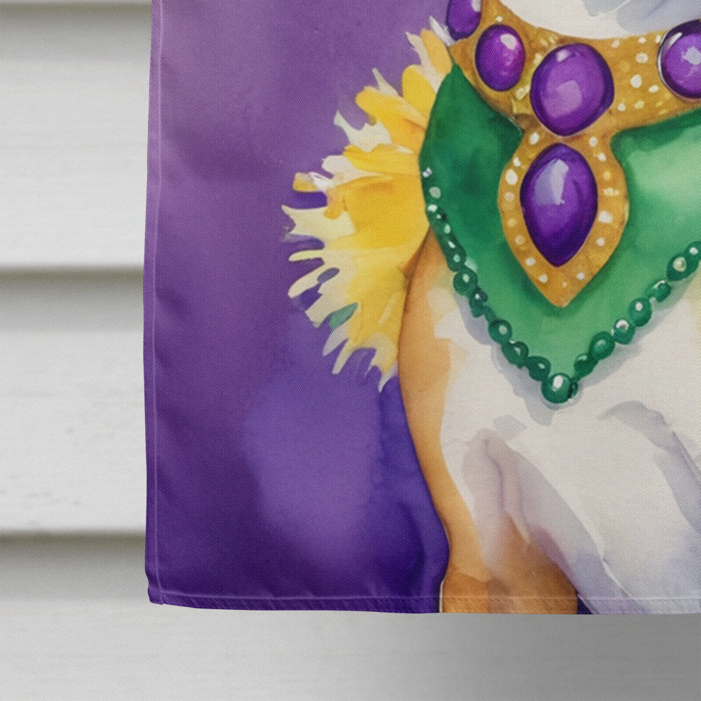 Basenji King of Mardi Gras House Flag Image 4