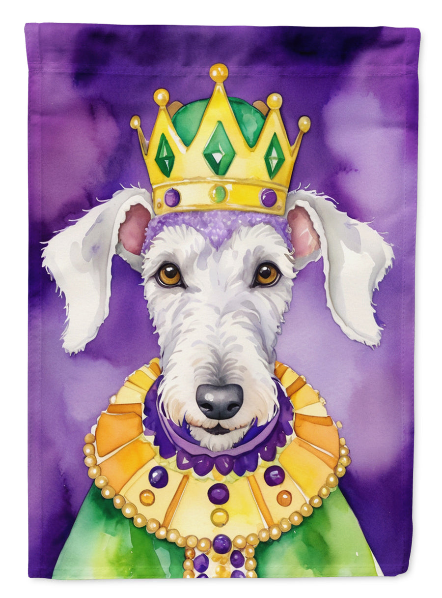 Bedlington Terrier King of Mardi Gras House Flag Image 1