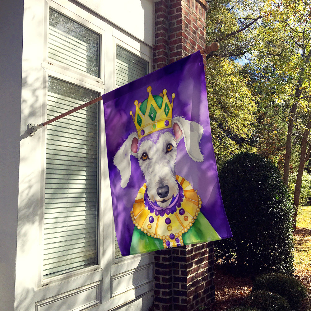 Bedlington Terrier King of Mardi Gras House Flag Image 2