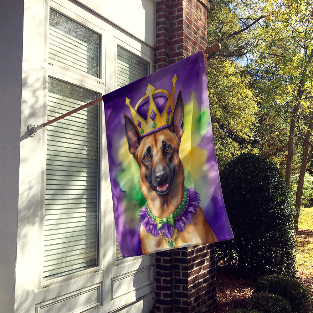 Belgian Malinois King of Mardi Gras House Flag Image 2