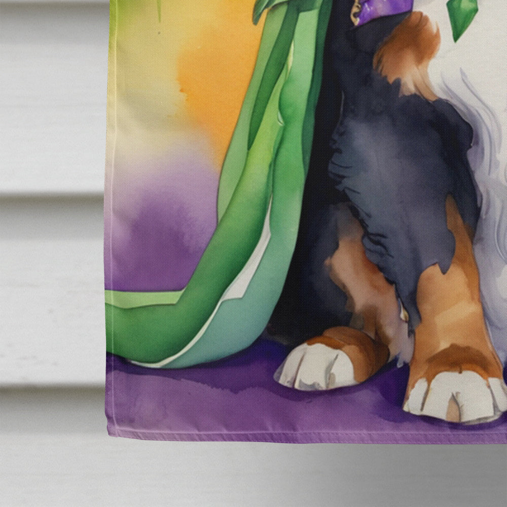 Bernese Mountain Dog King of Mardi Gras House Flag Image 4