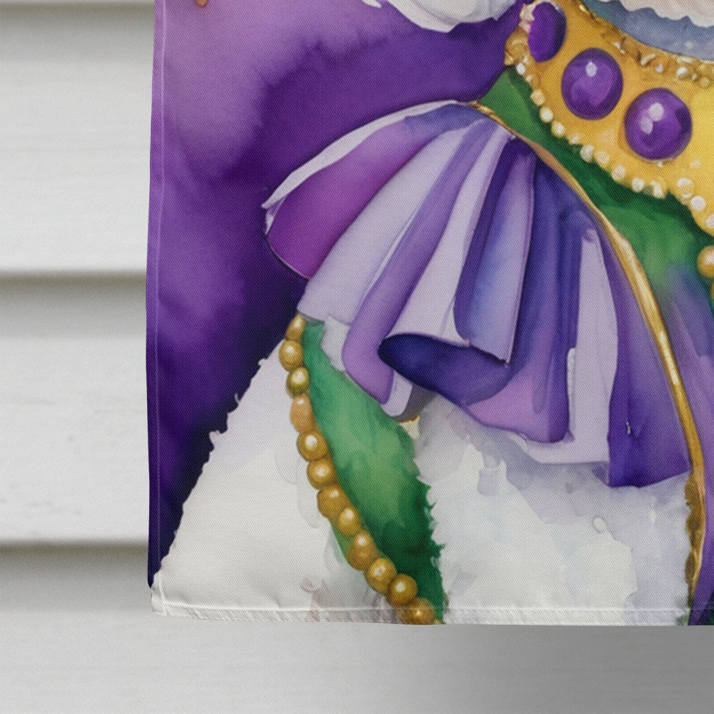 Bichon Frise King of Mardi Gras House Flag Image 4